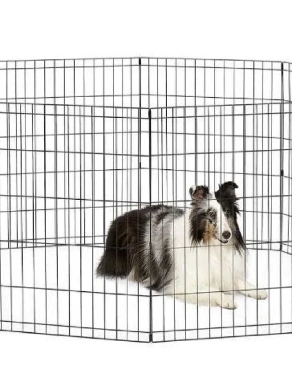Black Metal Pet Playpen — Versatile Small Pets Containment